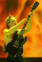 Angus 

Young Channels the devil